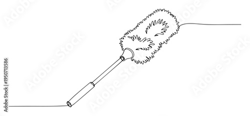 telescopic duster cleaning tool line drawing