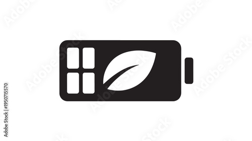 Eco Credit Card With Leaf Icon Isolated On White Background – Sustainable Banking And Green Finance Concept