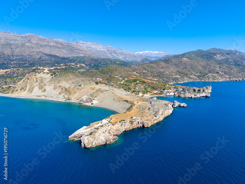 Sand hills in Agios Pavlos beach, south Crete, Greece.