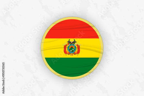 Bolivia Flag Circular Sticker Design, National Pride Decal.