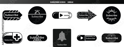 Various subscribe button designs for online platforms