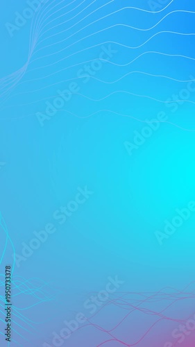 abstract blue background with lines. Trendy Vertical Abstract Business Animation. soft gradients and flowing light waves
