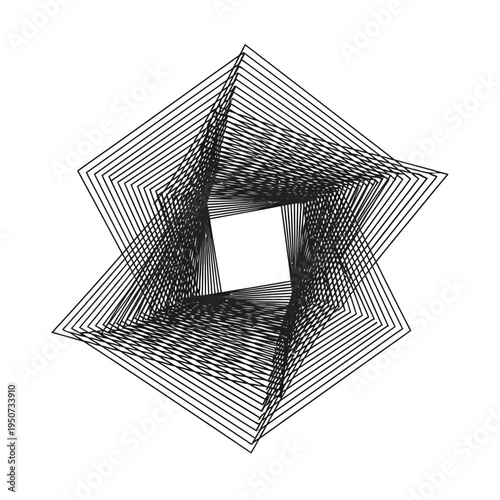 Cuadro en lienzo Geometric shape with intersecting lines.