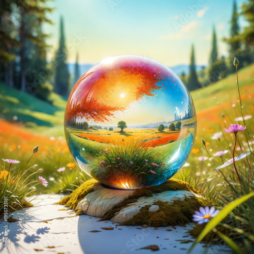 CP A Beautiful Landscape In A Glass Ball