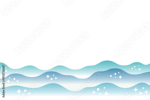 爽やかな水流イラスト素材