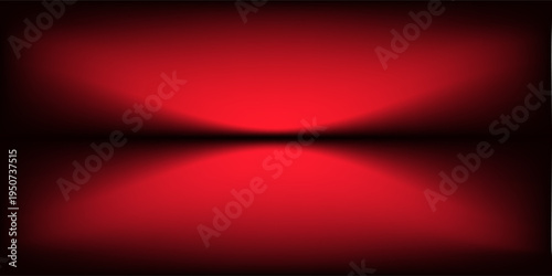 Abstract gradient podium background. Empty red 3D studio background. Clean scene for product presentation mockup template.background vector