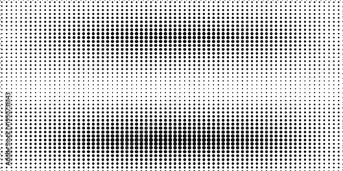 Halftone dotted gradient. Screen tone bg. Black pixel speckle wave background. Retro noise effect comic pattern. Retro grain dust overlay. Dot grid print banner. Grungy faded dirt dust vintage design