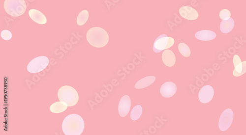 Scattered light pink oval shapes on transparent background for design and illustration use