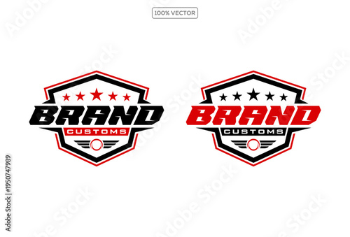 Racing Logos, Icons, Badges, and, Vector racing shield designs