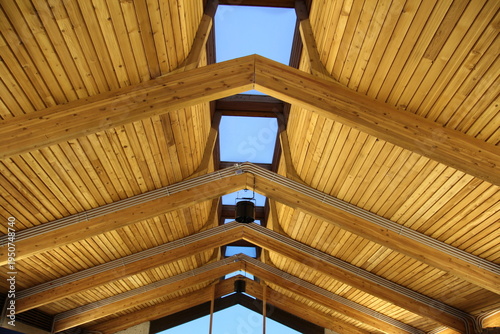 Wallpaper Mural wooden roof above us Torontodigital.ca