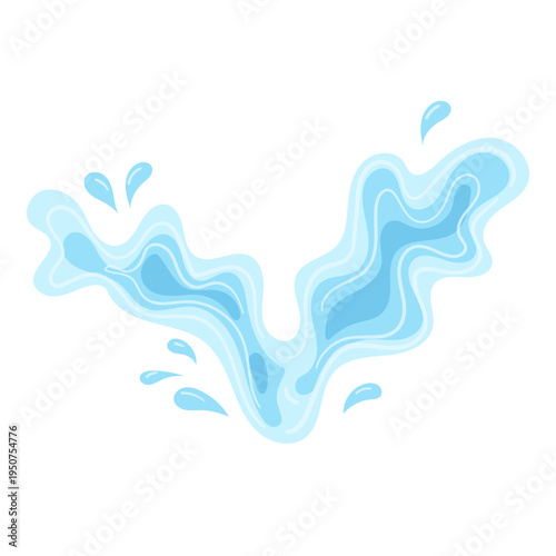 water splash icon. small liquid burst. wave motion effect. spill action