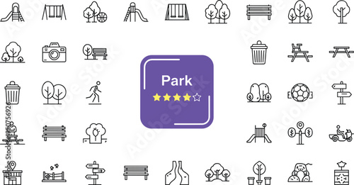 Medical and healthcare line icon set featuring hospital services clinical laboratory equipment digital health technology and emergency medicine symbols,