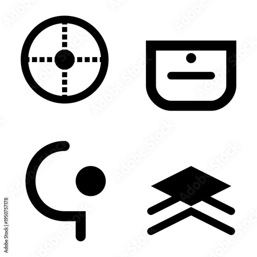 Premium Quantum Computing and Metaverse VR Interface SVG Icon Set