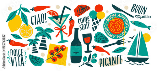 Dolce Vita Summer Icons Collage