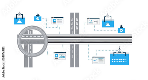 Digital transformation of logistics and supply chain management with advanced technology and data analytics.