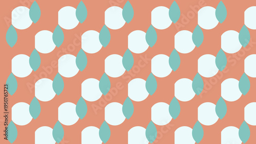 Modern Abstract Pattern with Circles and Water Droplets