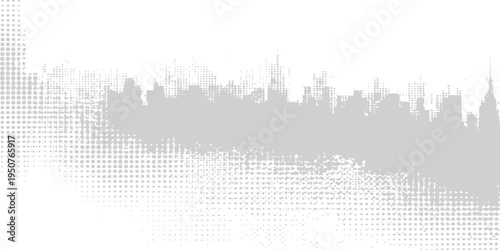 An abstract grunge background vector illustration featuring a vintage urban skyline silhouette and paper texture style with artistic line patterns for a modern business wallpaper design