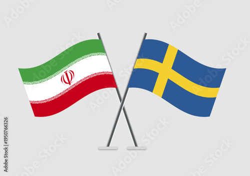 Free Download Iran and Sweden vector flags vectorized for presentation - GFXLoad