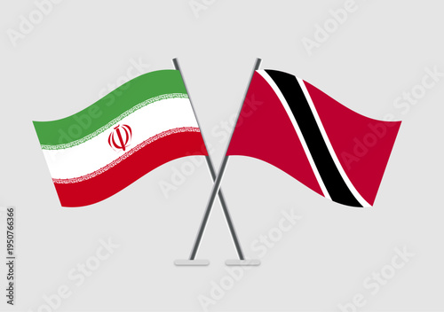 Free Download Iran and Trinidad and Tobago vector flags in balanced neutral illustration - GFXLoad