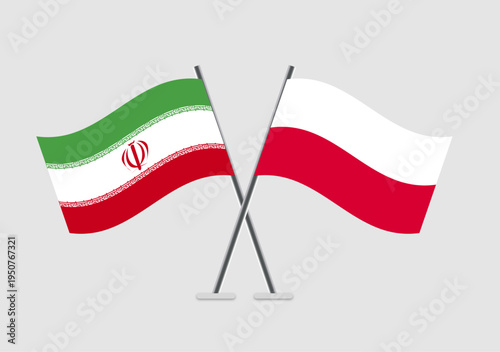 Free Download Iran and Poland vector flags in neutral and modern coloring - GFXLoad