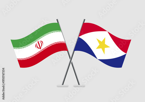 Free Download Iran and Saba vector flags with proportional balance - GFXLoad