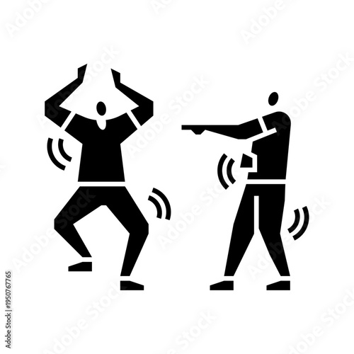 Jokes glyph icon. Funny friend illustration.