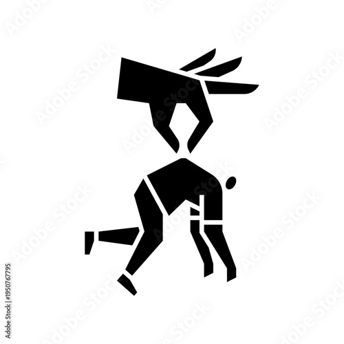 forced out glyph icon. forced out illustration.
