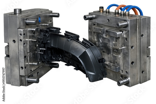 Injection mold producing an automotive plastic part