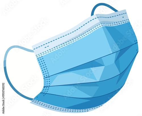 3 Ply Medical Surgical Face Mask Illustration for Virus Protection