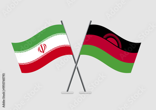 Free Download Iran and Malawi vector flags composed with symmetry and flow - GFXLoad