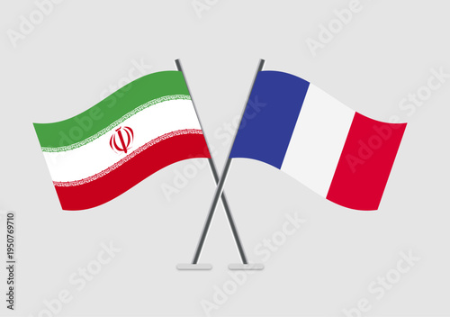 Free Download Iran and France vector flags artwork with geometric balance - GFXLoad