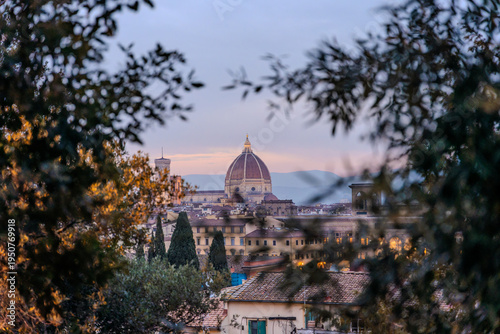 Historic church with architecture, church, dome in Italy - travel photography