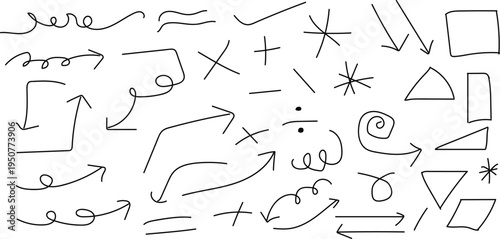 A collection of hand drawn mathematical and logical symbols
