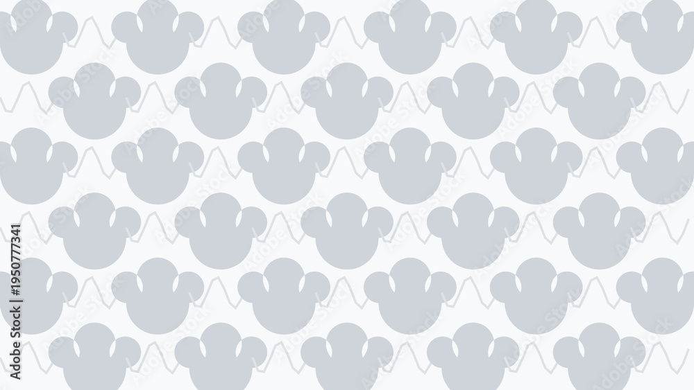 Fototapeta premium Seamless Soft Gray Pet Paw Pattern Background