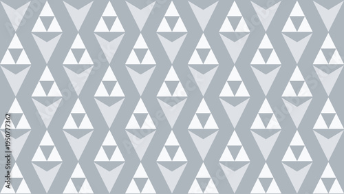 Abstract Geometric Triangle Pattern in Gray and White