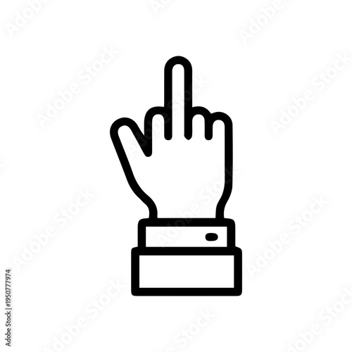 Middle Finger Symbol Icon