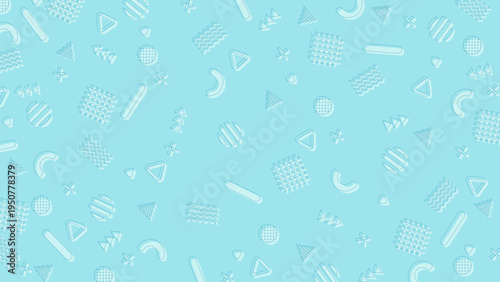 ポップでかわいいメンフィスパターンの背景素材