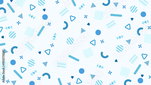 ポップでかわいいメンフィスパターンの背景素材