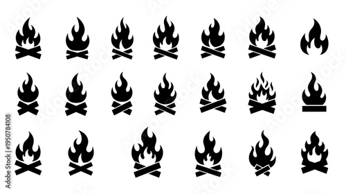 Fiery Letter X Design Elements Set for Speed Power and Dynamic Themes