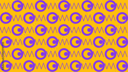 Abstract Geometric Pattern with Blue Rectangles and Pink Lightning