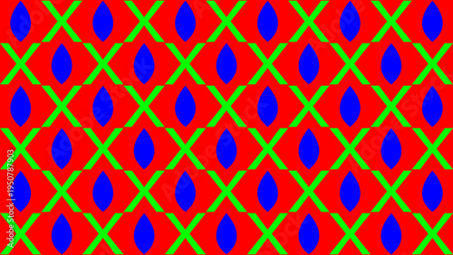 Obraz na płótnie Vibrant Geometric Pattern with Red Green and Blue