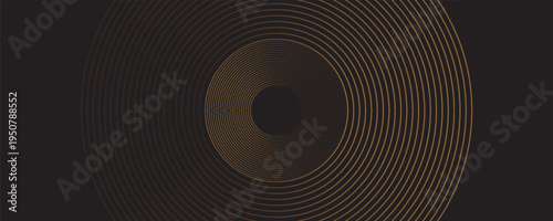 3D brown lines techno abstract background layer on dark blank space with circles shapes effect for backdrop, wallpaper. Modern cincept. Vector Illustration.