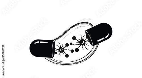 antibiotic resistance bacteria in petri dish medical concept