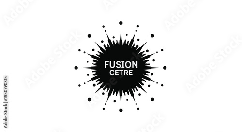 black splatter logo template with text fusion centre