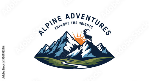 Alpine Adventures Logo Design.