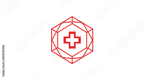 Red Cross Medical Symbol Logo Design.