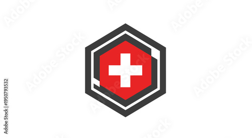 Red Cross Medical Symbol Logo Design.