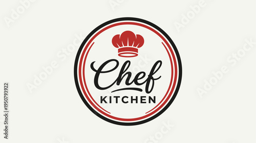 Chef Kitchen Logo Design – Modern Culinary Restaurant Branding with Chef Hat