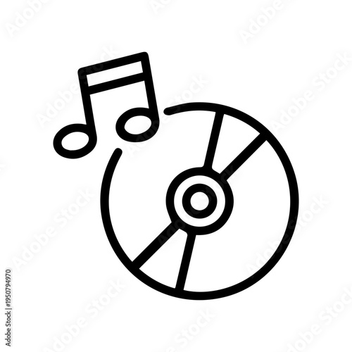 Music CD Outline Icon