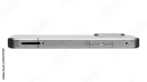 Close-up of a smartphone's side panel.